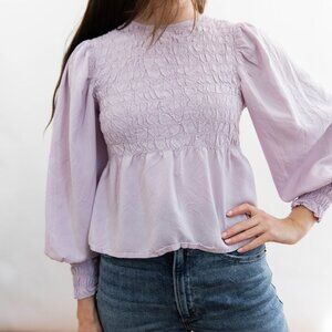 Lavender Peplum Blouse - A New Day